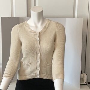 Women's Cream With Silver Flecks Sweater